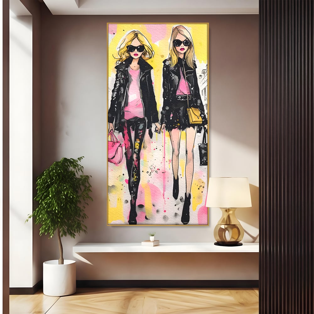 Tablou Canvas C1104, Fashion Girls , Culori, Moda, Fete, Living Room, Bedroom, Relaxare, Culori Vibrante